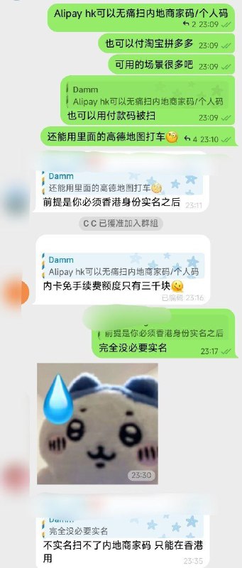 防止有人不知道，图示大部分功能都无需实名并且前阵子解除了内地v/m的消费限制