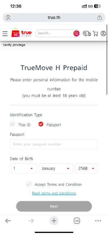 #TRUE讲一下🇹🇭trueTH怎么开的1️⃣这个网站选最低的399฿的GO Travel(dtac也有同款)，然后可以选一个想要的号码，填写护照号,姓名,生日(转成佛历),邮箱(务必正确),联系电话,住址下单
