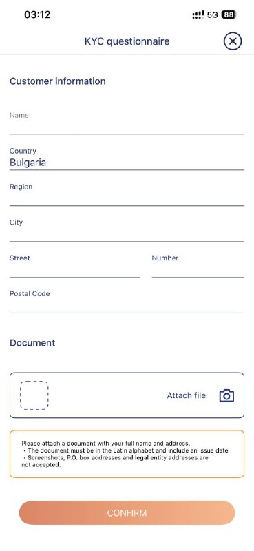#myfin🇧🇬Myfin现在要求现有用户填写收入来源和提交地址证明