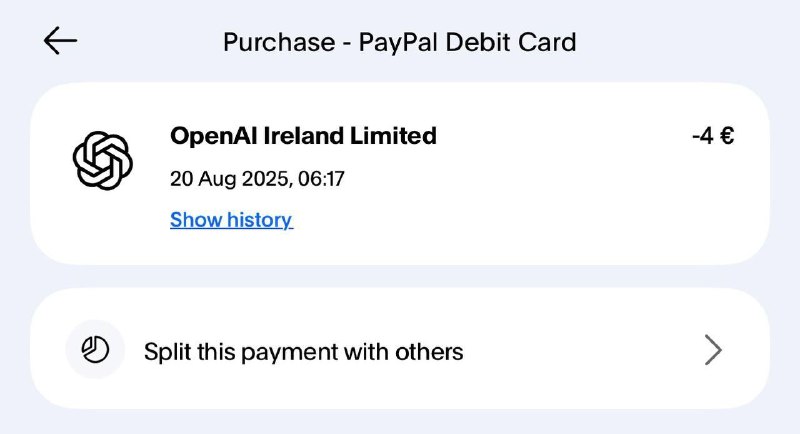 现在 你可以使用同样的方法通过PayPal订阅4欧元的ChatGPT Go来源: @eSIMhelp现在 你可以使用同样的方法通过PayPal订阅4欧元的ChatGPT Go来源: @eSIMhelp