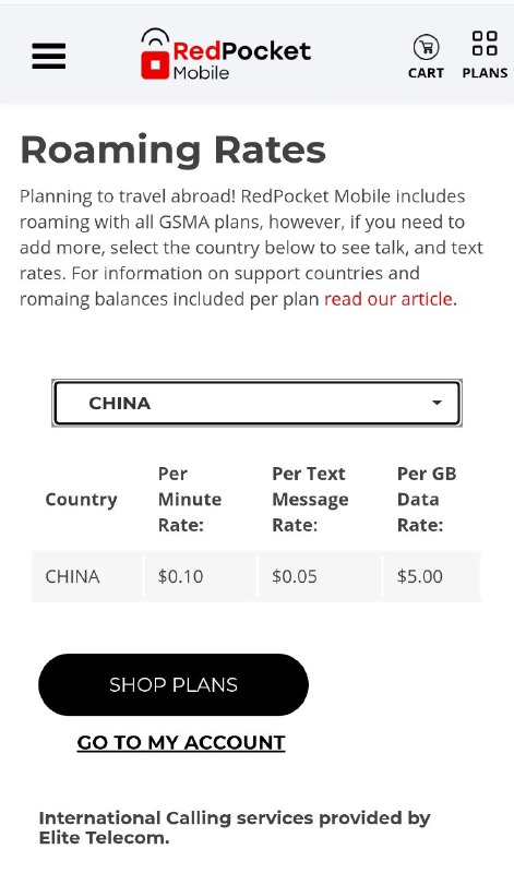 🇺🇸redpocket 新增了一个漫游额度充值，可在全球多数国家使用