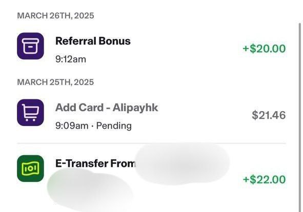 #羊毛🇨🇦KOHO走aff链接注册，入金20cad以上消费20送20,24h入账