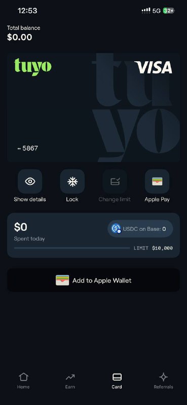 另一家45492406:Tuyo开卡是ss kyc无需地址证明，可加Apple PAY/GPAY(和其他45492406一样)银行账户是另一个kyc，需要住址证明，欧元账户是IE的个人iban(入金自动买入USDC)