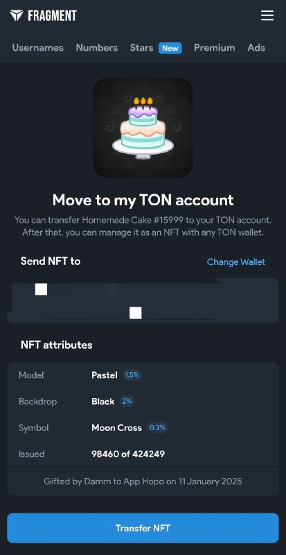 telegram典藏礼物现已可以上链